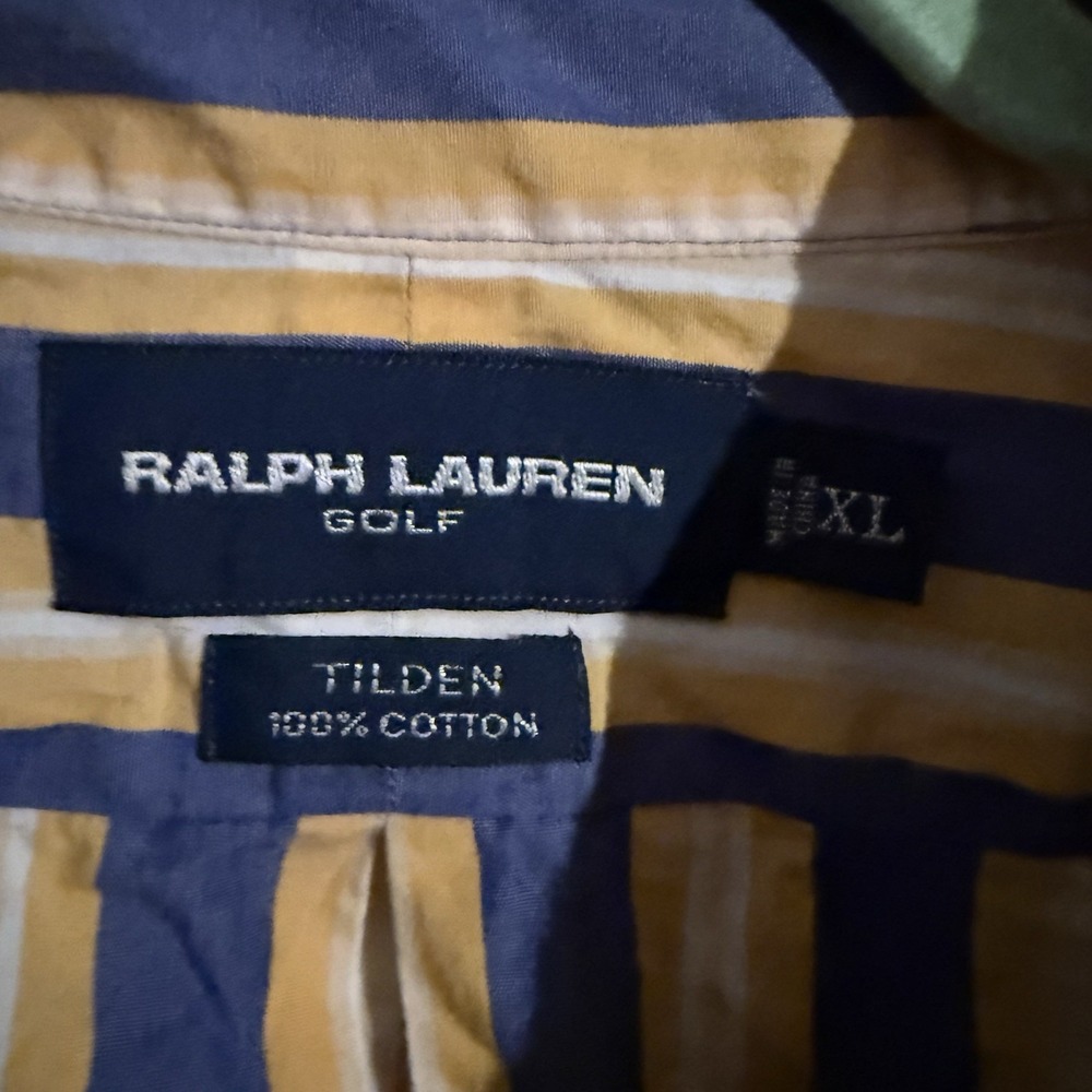 Ralph Lauren Golf Pony XL Tilden Button Down Shirt Striped Old Money Preppy - Picture 4 of 5